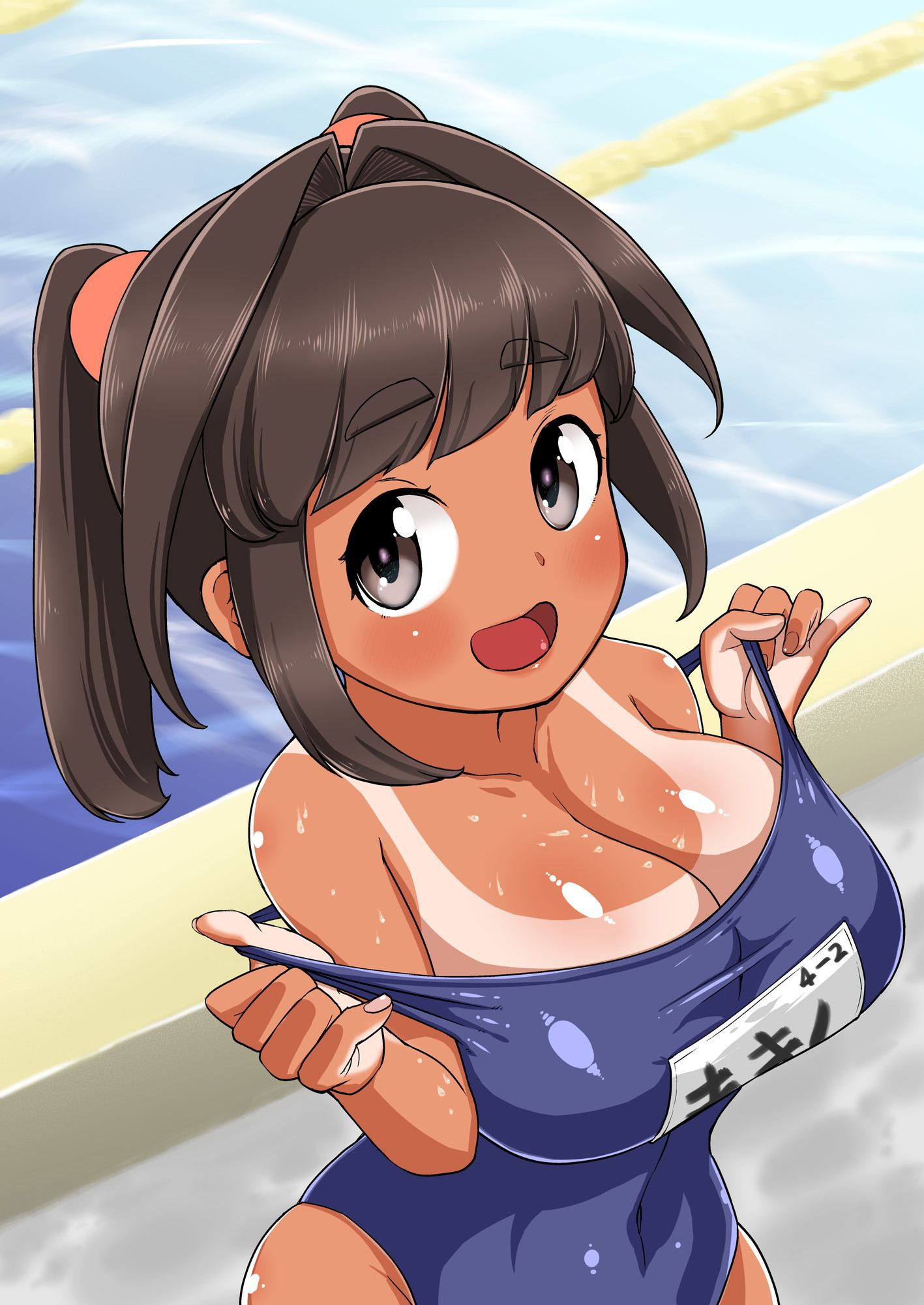 Club activities too hard? Or... Play too much? The summer girls are a very tanned body. 41