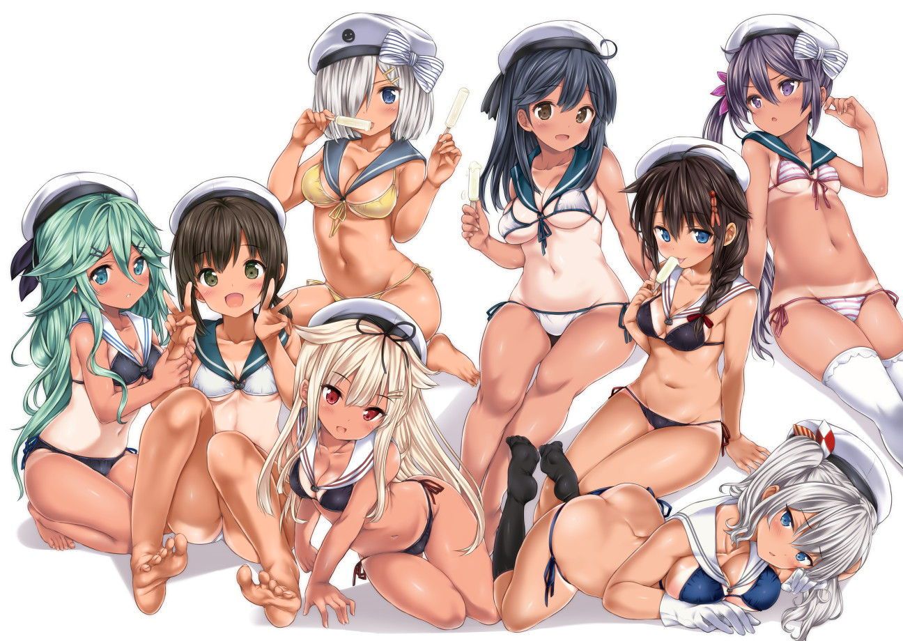 Club activities too hard? Or... Play too much? The summer girls are a very tanned body. 48