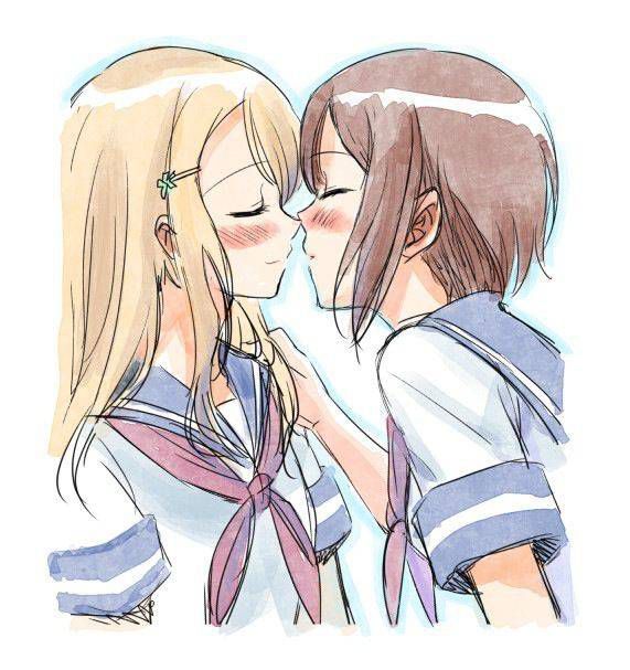 [50 sheets lesbian kiss] I'm kissing with girls secondary erotic images! PART8 [Yuri] 33