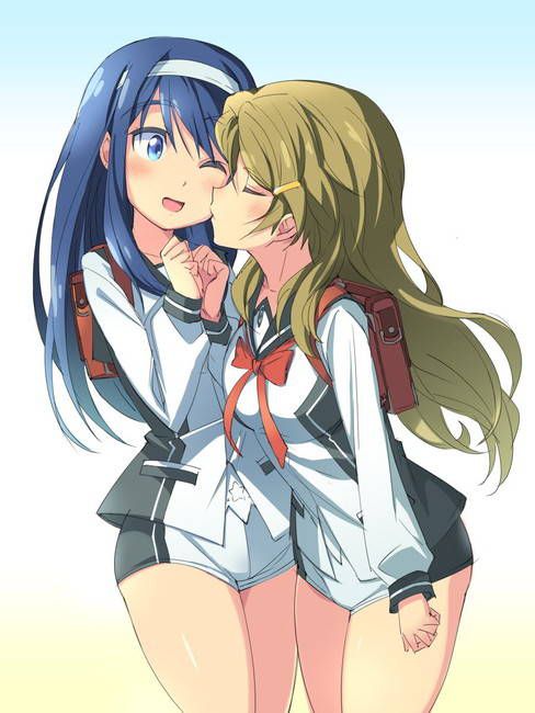 [50 sheets lesbian kiss] I'm kissing with girls secondary erotic images! PART8 [Yuri] 35