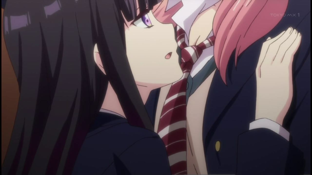 Anime ' fabrication trap-NTR-' one story and erotic caress and deep kiss of girls with each other! 10