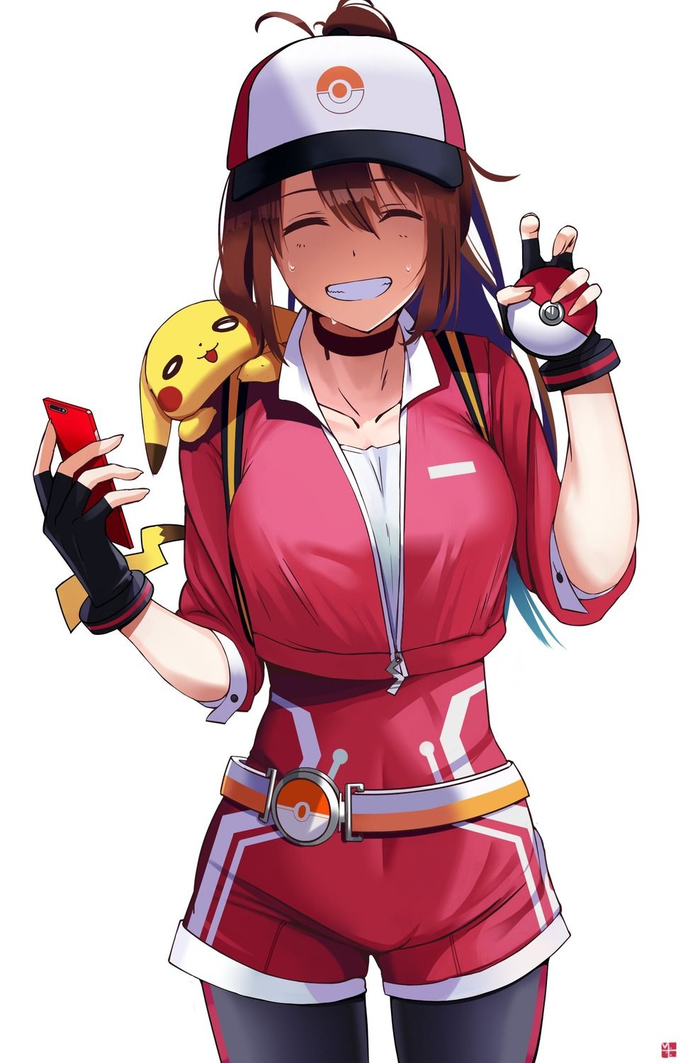[Pokemon GO] a woman trainer and an eroticism image [celebration, raid battle ... of the leader at team 8