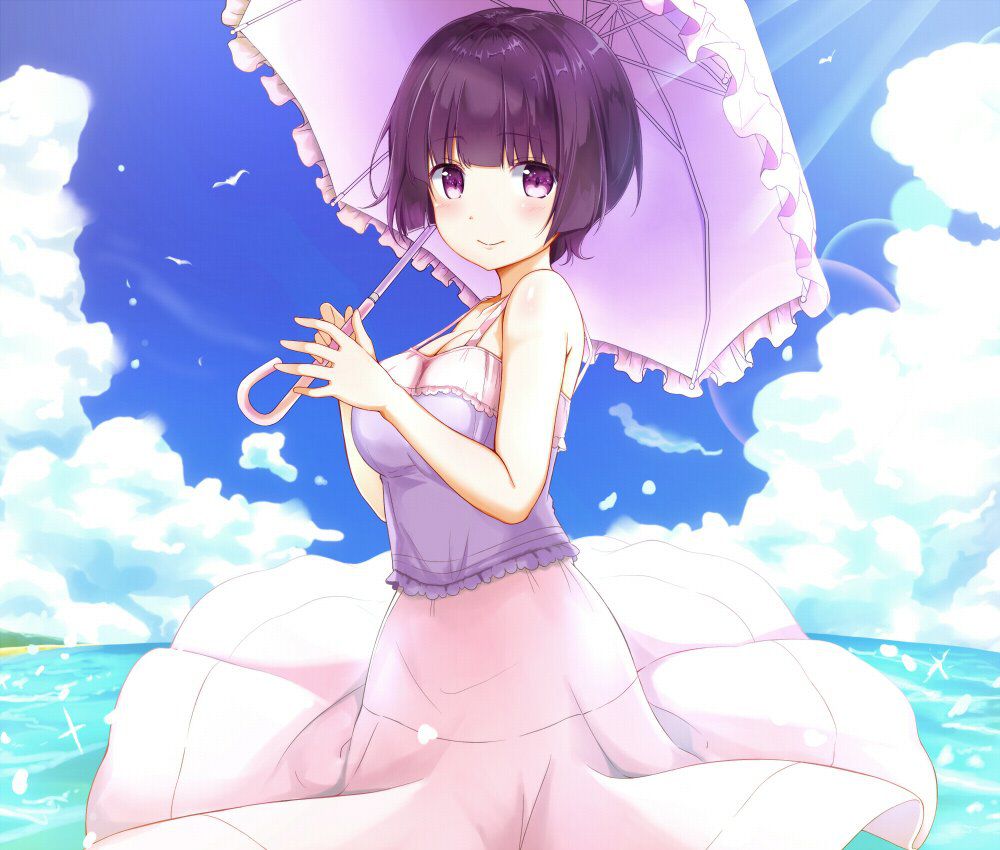 [the second] The second image [non-eroticism] of the pretty girl putting up her umbrella 11