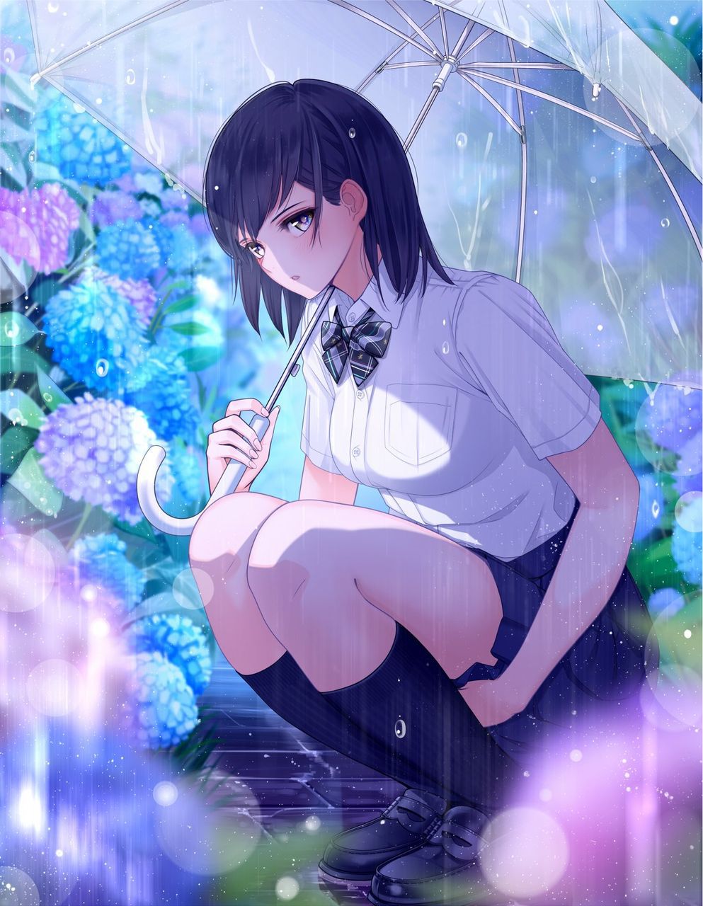 [the second] The second image [non-eroticism] of the pretty girl putting up her umbrella 27