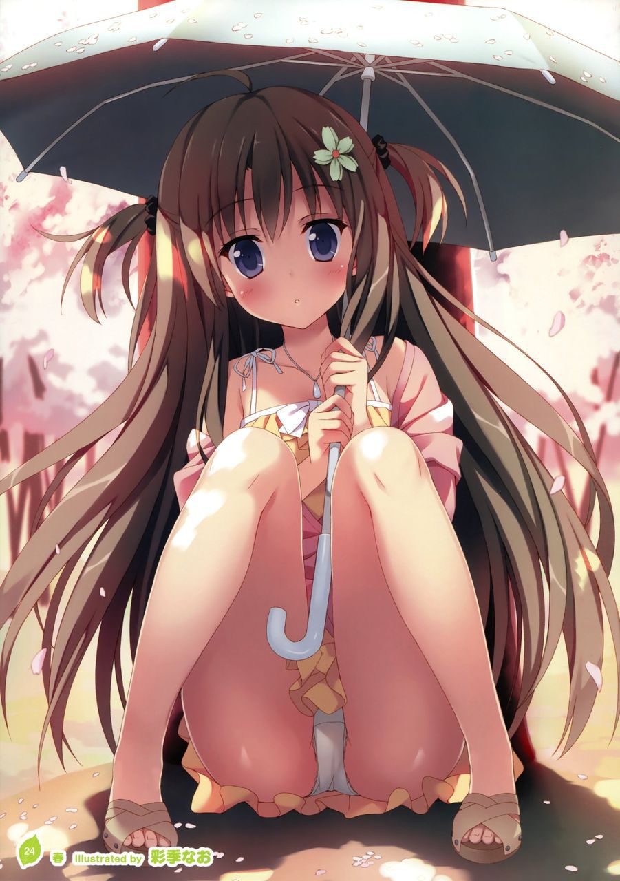 [the second] The second image [non-eroticism] of the pretty girl putting up her umbrella 30