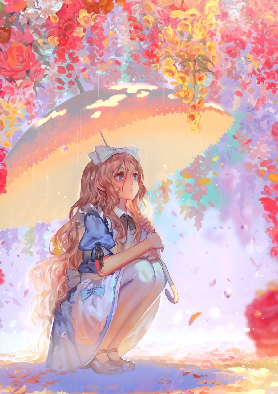 [the second] The second image [non-eroticism] of the pretty girl putting up her umbrella 34