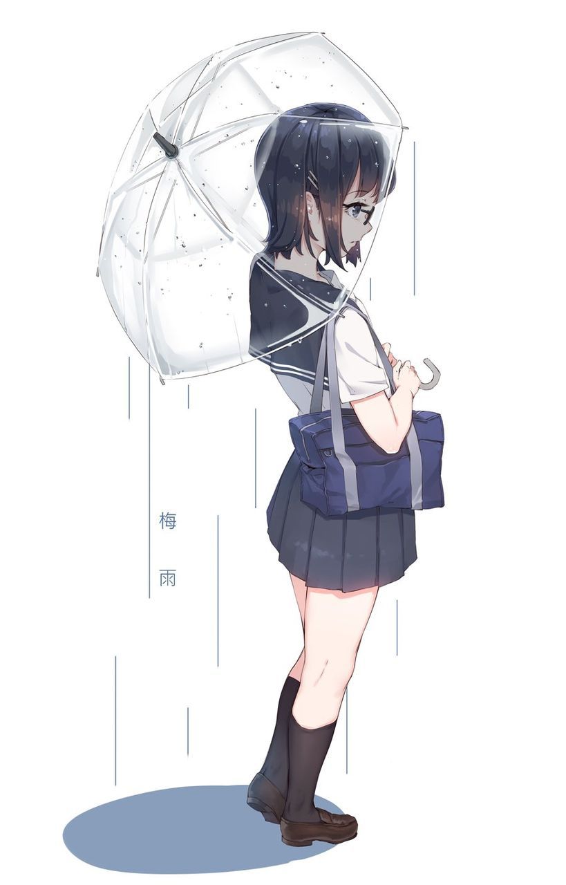 [the second] The second image [non-eroticism] of the pretty girl putting up her umbrella 9