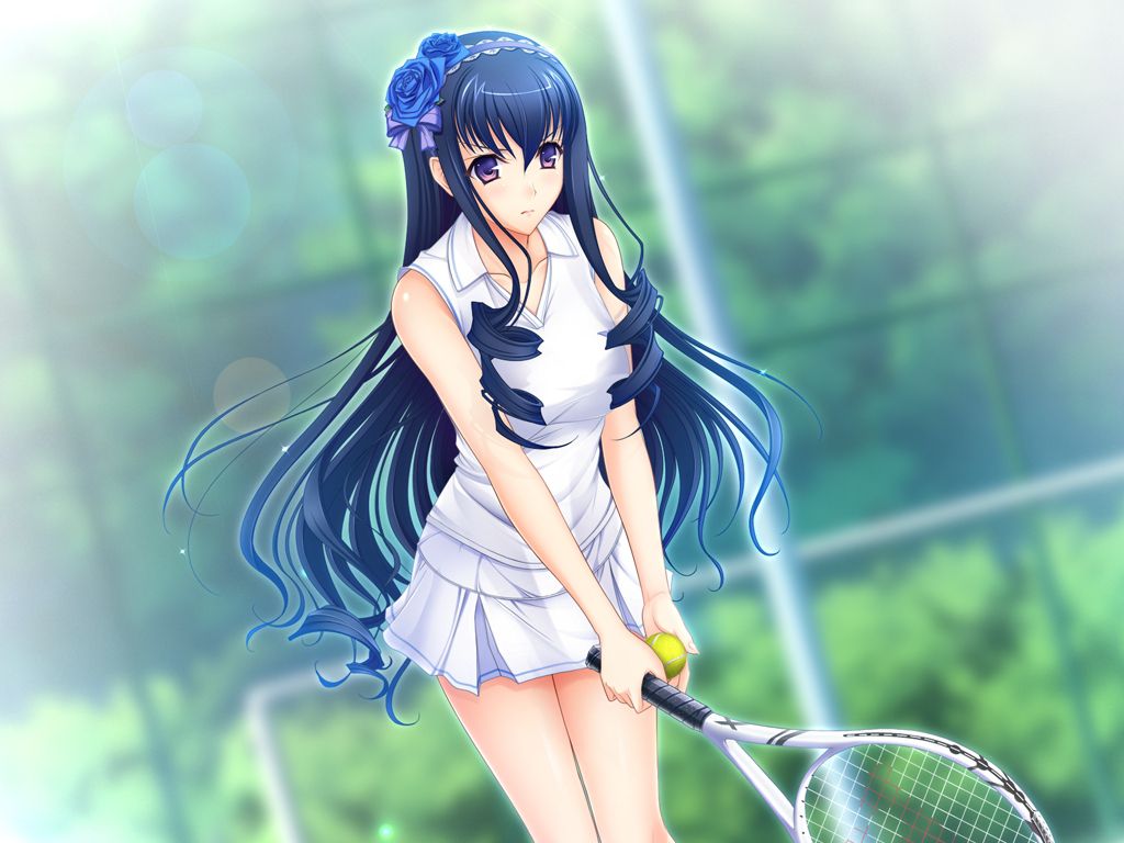The second image of girls who are tennis club position [in front of visit to the United States !H!] 17