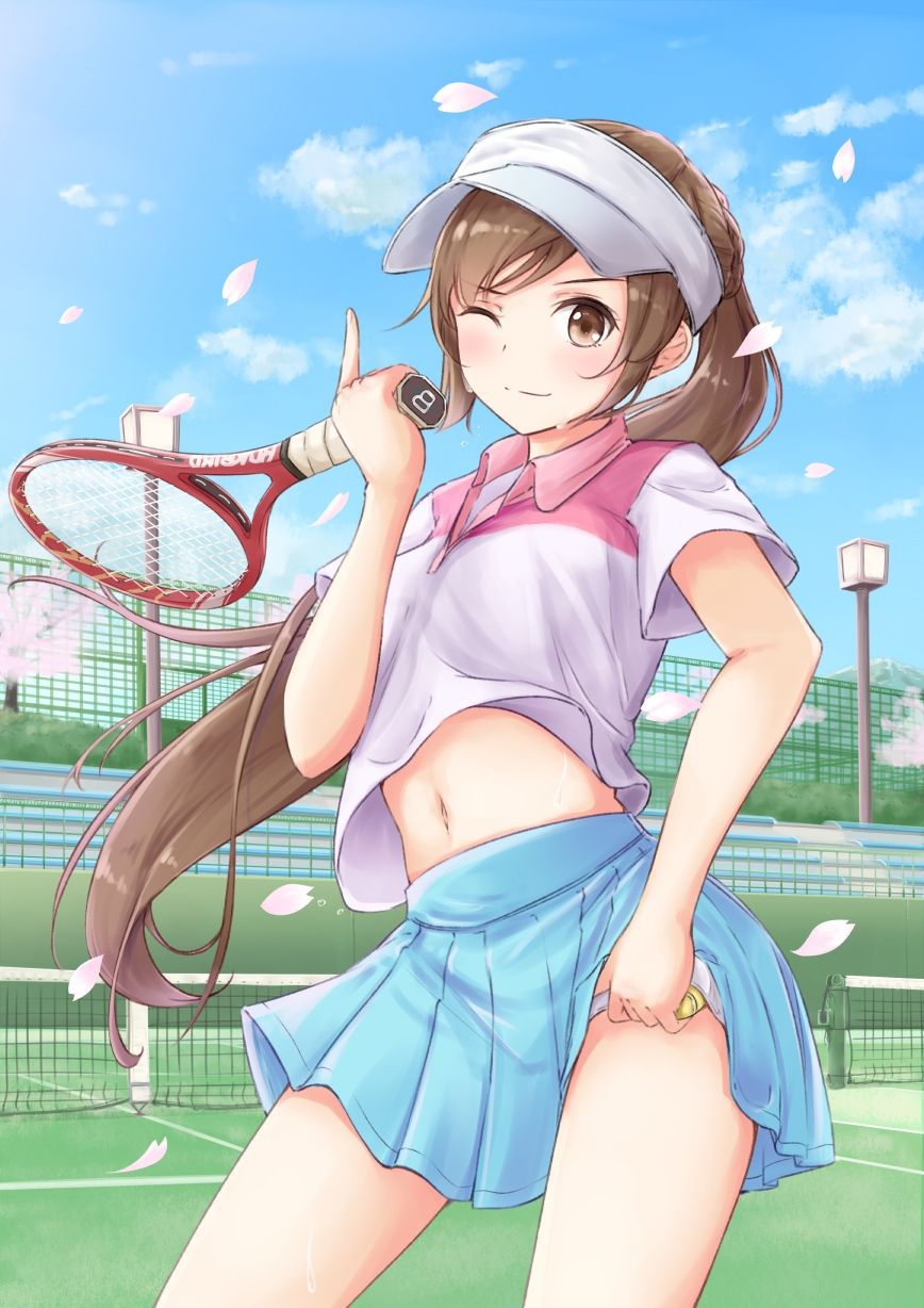 The second image of girls who are tennis club position [in front of visit to the United States !H!] 3