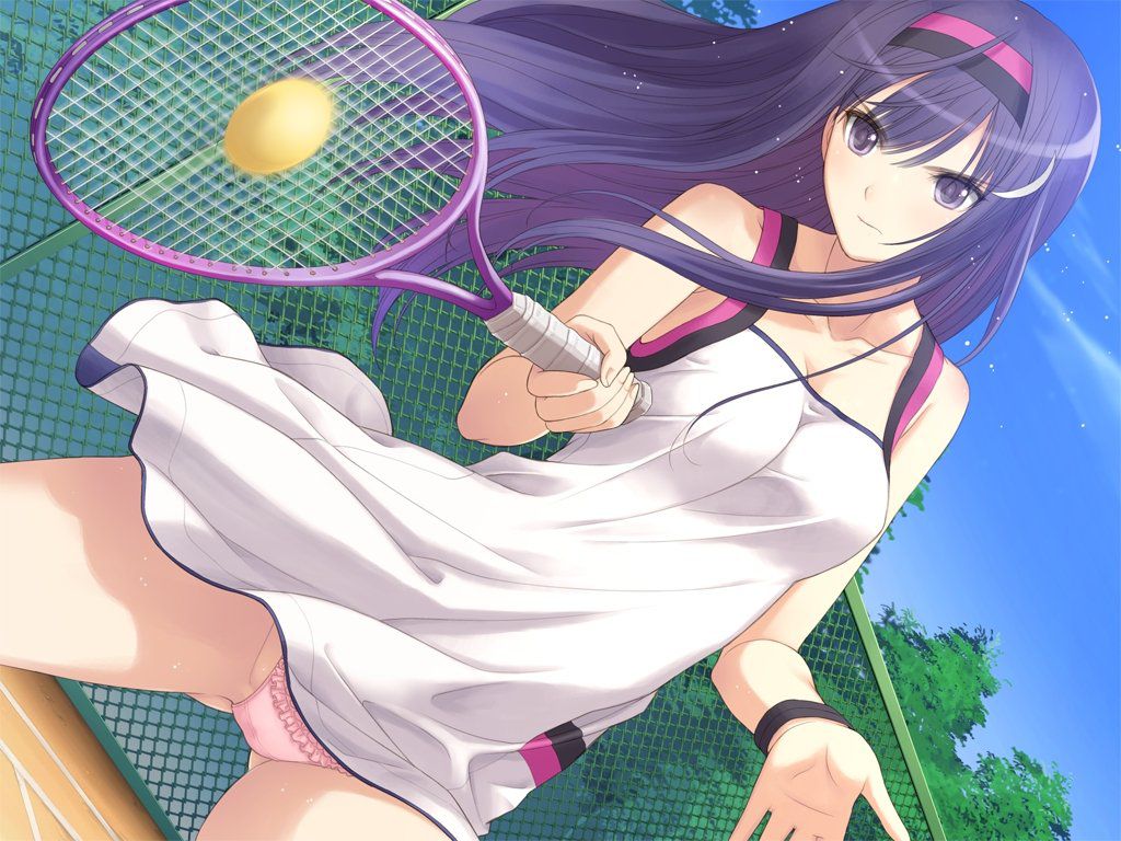 The second image of girls who are tennis club position [in front of visit to the United States !H!] 32