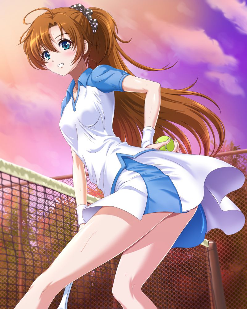 The second image of girls who are tennis club position [in front of visit to the United States !H!] 33