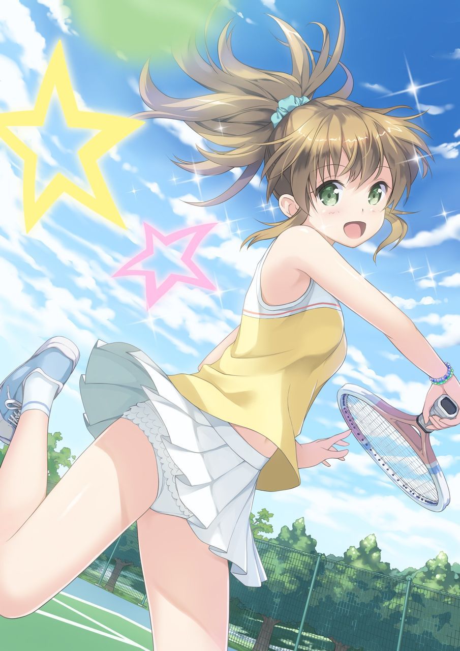 The second image of girls who are tennis club position [in front of visit to the United States !H!] 39