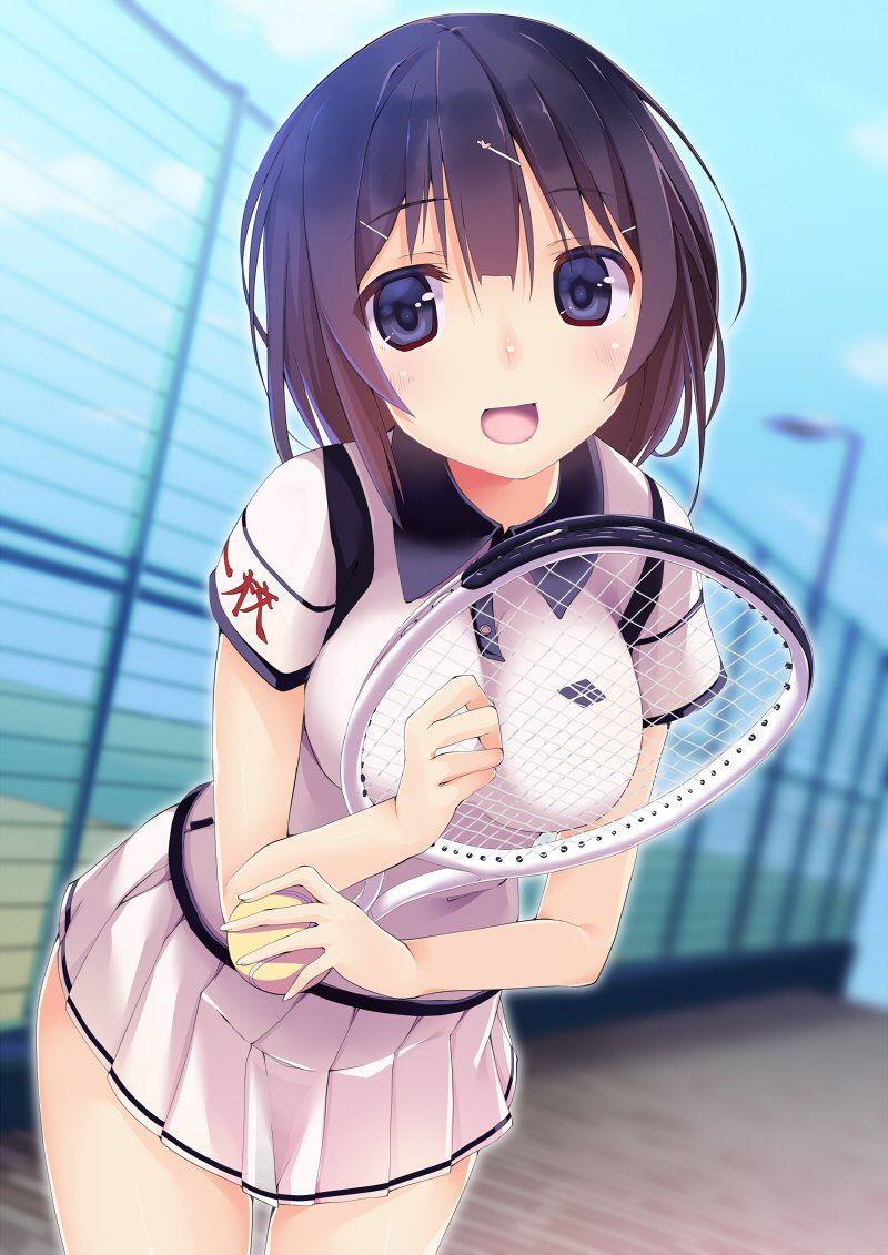 The second image of girls who are tennis club position [in front of visit to the United States !H!] 4