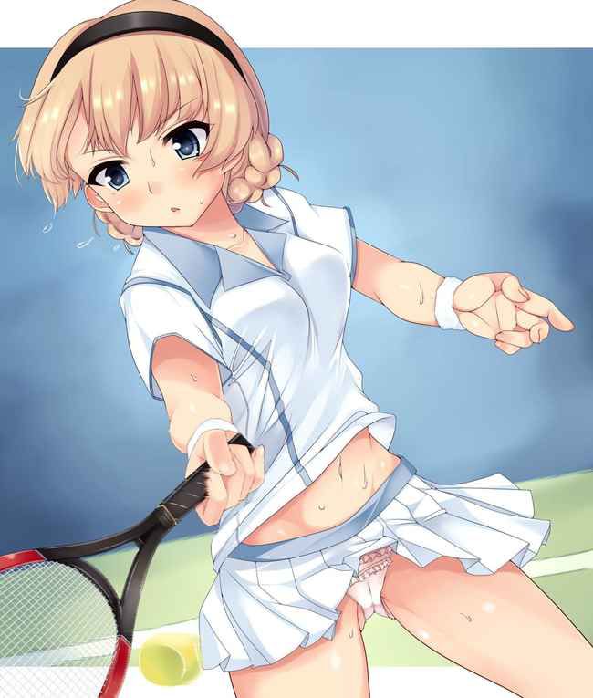 The second image of girls who are tennis club position [in front of visit to the United States !H!] 5
