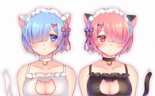 "Re is zero" twins maid, eroticism image 2 of the lamb rem 13