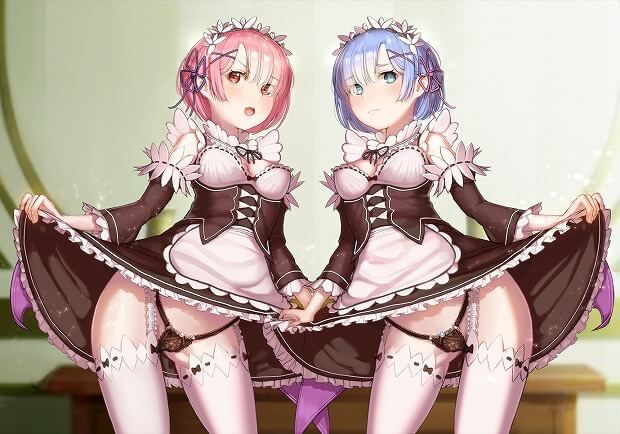 "Re is zero" twins maid, eroticism image 2 of the lamb rem 14