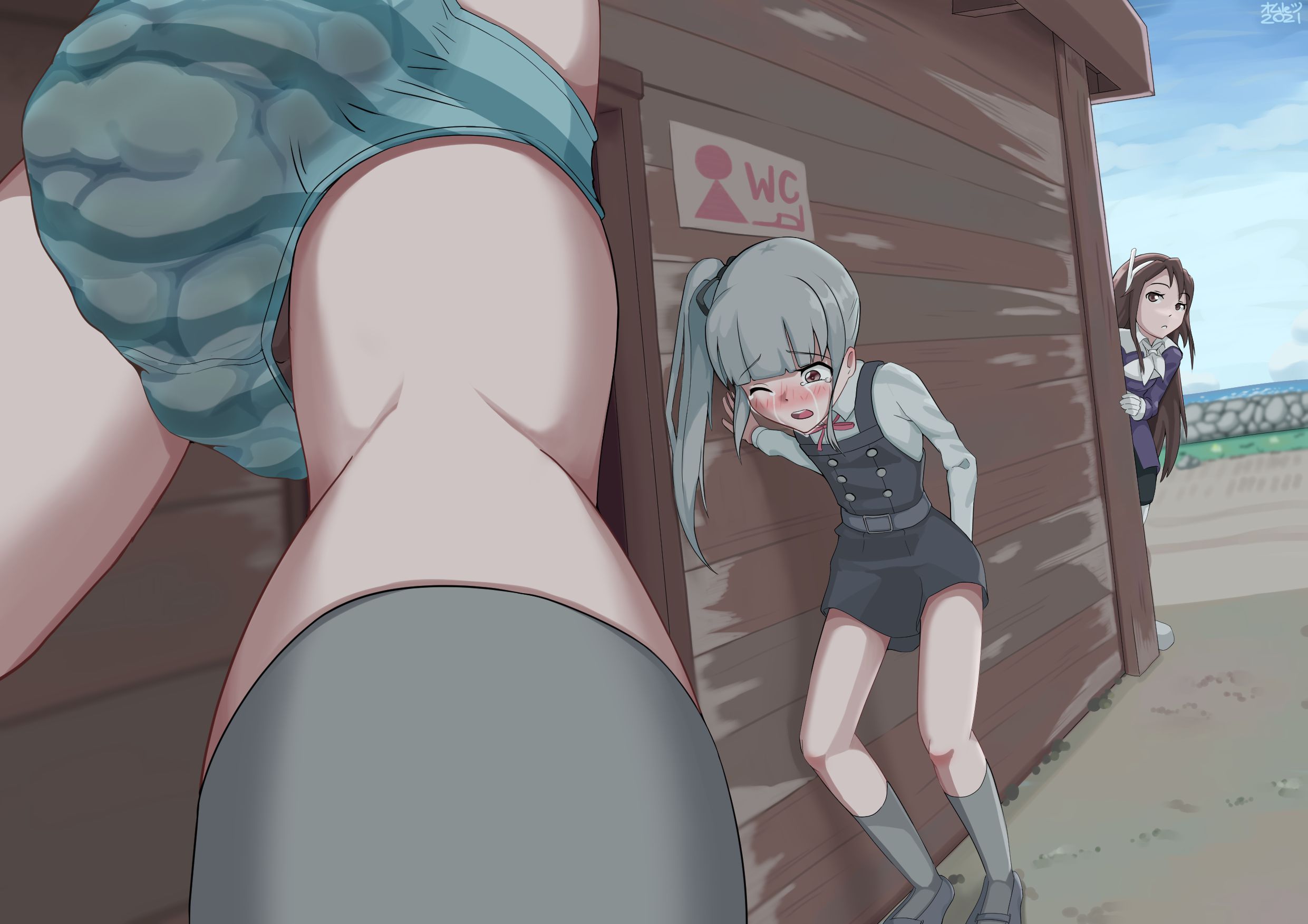 【Viewing Note】 Secondary large pee loli secondary erotic image of secondary loli girl swelling with poop in pants 64