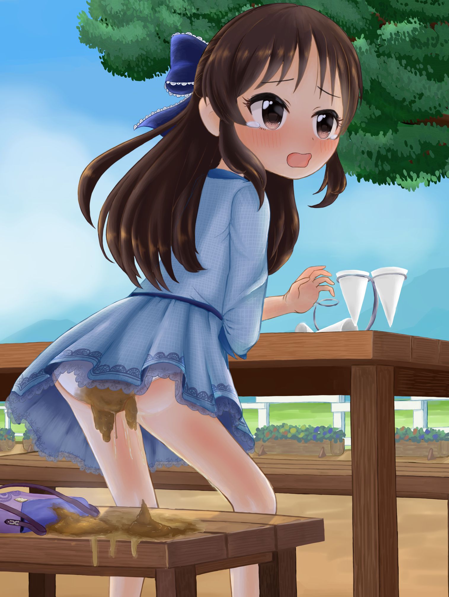 【Viewing Note】 Secondary large pee loli secondary erotic image of secondary loli girl swelling with poop in pants 69