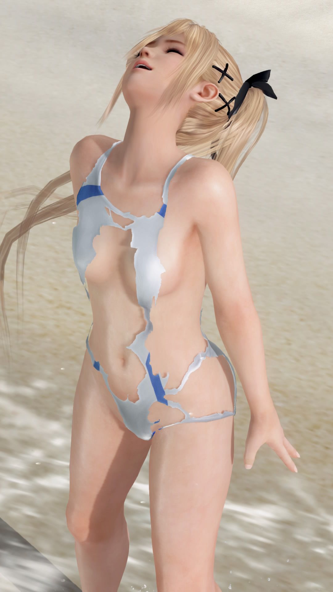 DOAX3 競女! I photograph the gravure with a collaboration swimsuit (haze, Marie Rose, colored leaves) 18