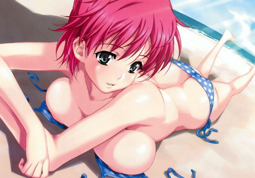 [breast cushion] the second daughter image that the breast was crushed in a lying on one's stomach state plumply 18