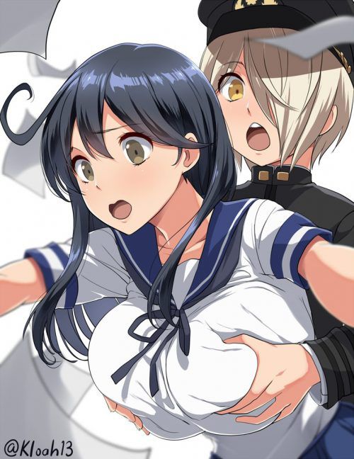 【Erotic Anime Summary】 Erotic images of busty beautiful women and beautiful girls rubbing their boobs from behind [50 photos] 40