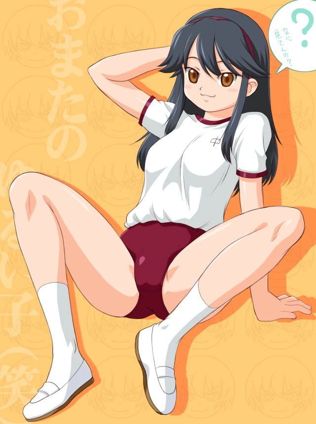 [some senses of incongruity] the second eroticism image which wear the top though is bloomers, a gym suit, and wear 40