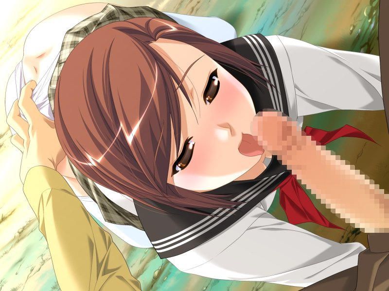 【Secondary Erotic】 Erotic image summary of erection inevitable on the too-cute blowjob face of a high school girl 25