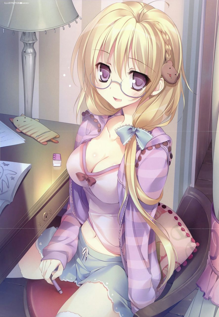 [35 pieces] The glasses girl eroticism image which inspects whether you feel it cutely that the slightly erotic figure of the girl wearing glasses does not come why 22