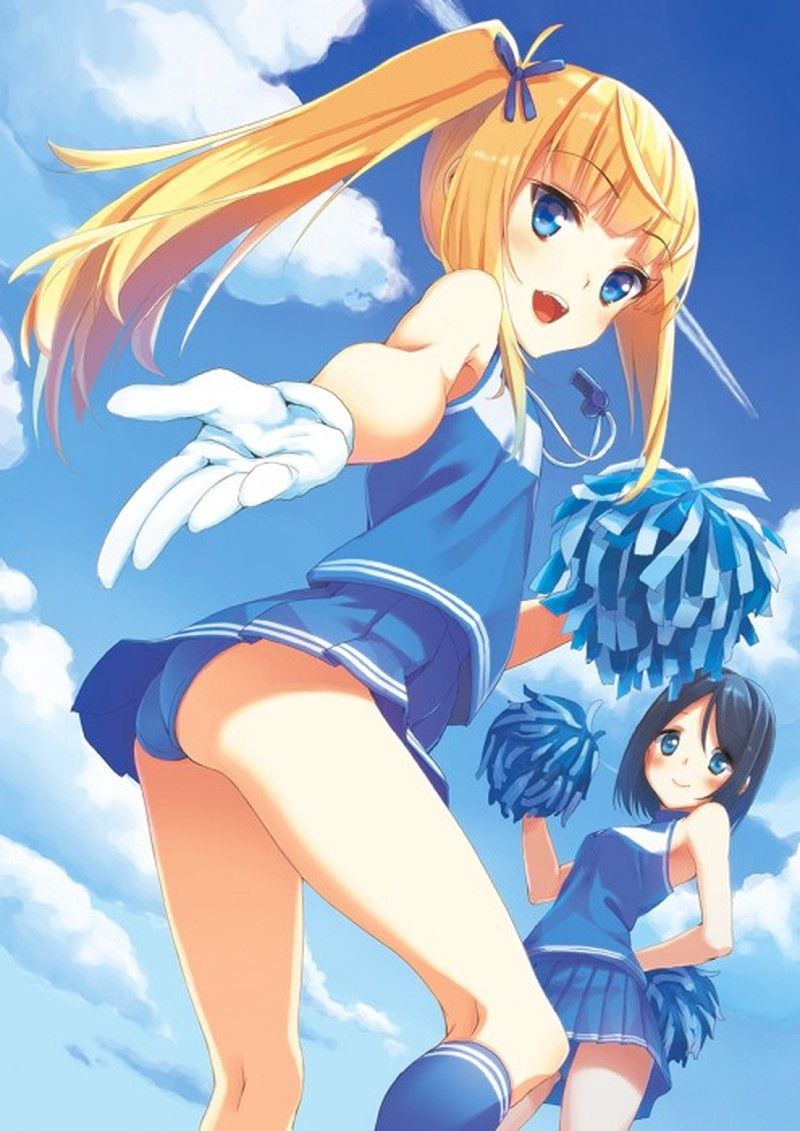 Please give me the image of the cheer leader whom underwear does from a miniskirt for an instant! 11