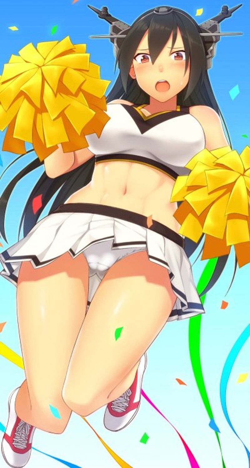 Please give me the image of the cheer leader whom underwear does from a miniskirt for an instant! 2