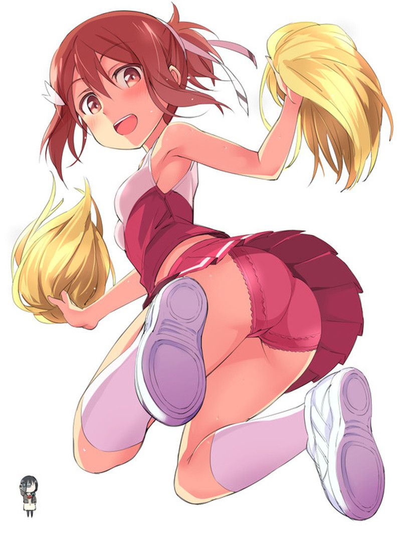 Please give me the image of the cheer leader whom underwear does from a miniskirt for an instant! 29