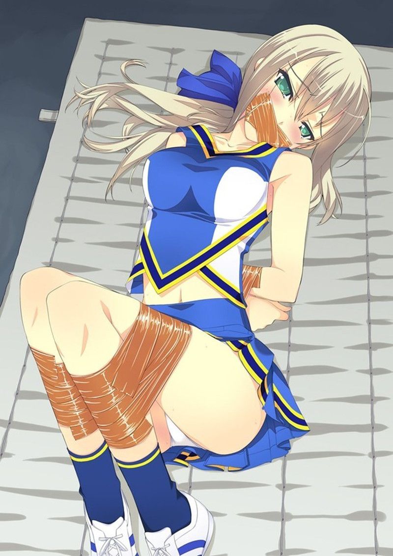 Please give me the image of the cheer leader whom underwear does from a miniskirt for an instant! 40