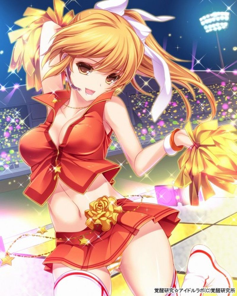 Please give me the image of the cheer leader whom underwear does from a miniskirt for an instant! 5
