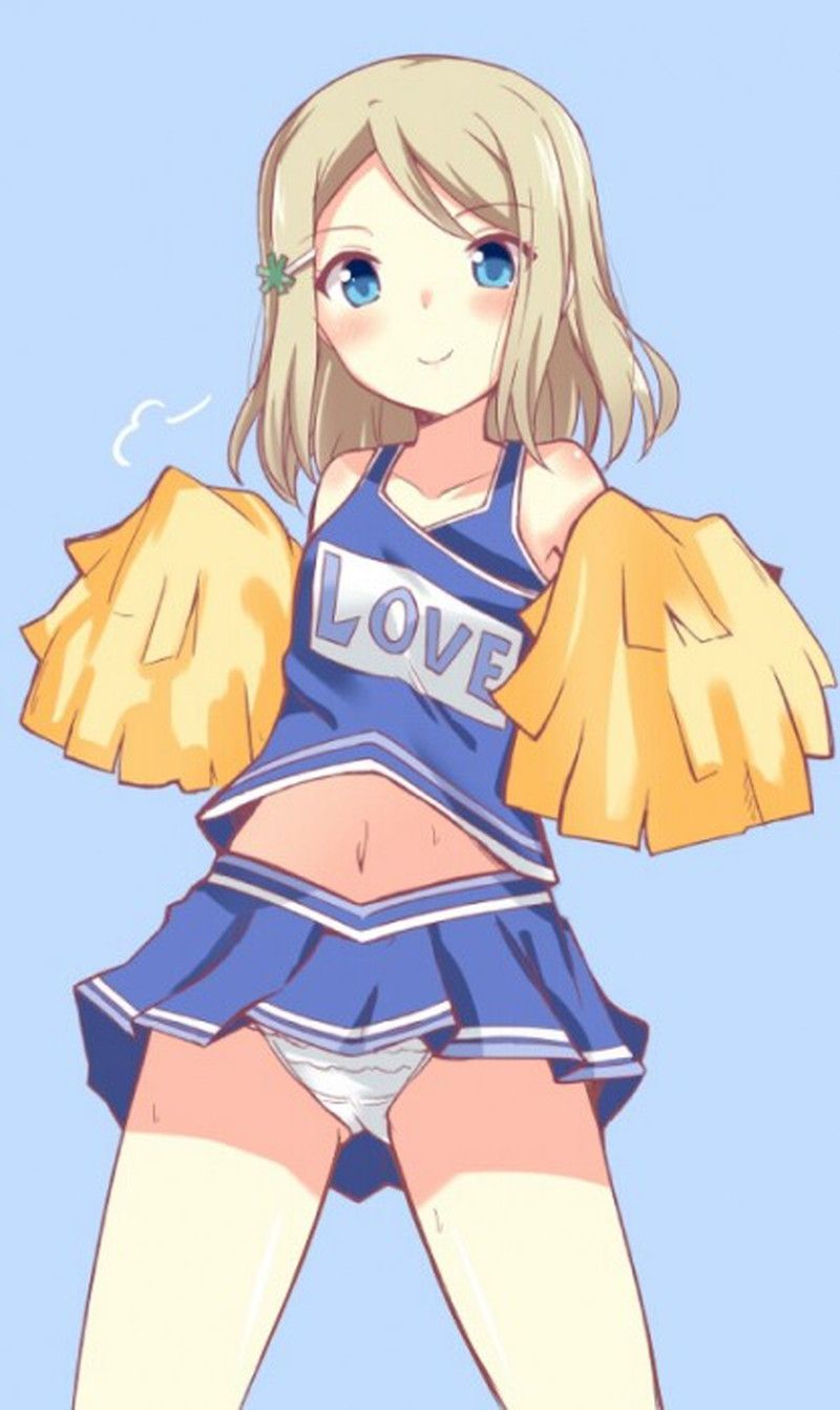 Please give me the image of the cheer leader whom underwear does from a miniskirt for an instant! 8