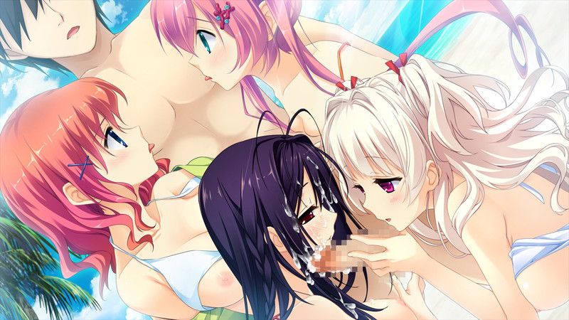The best harem second eroticism image which has sex with several girls 35