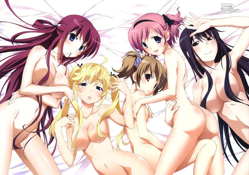 The best harem second eroticism image which has sex with several girls 38