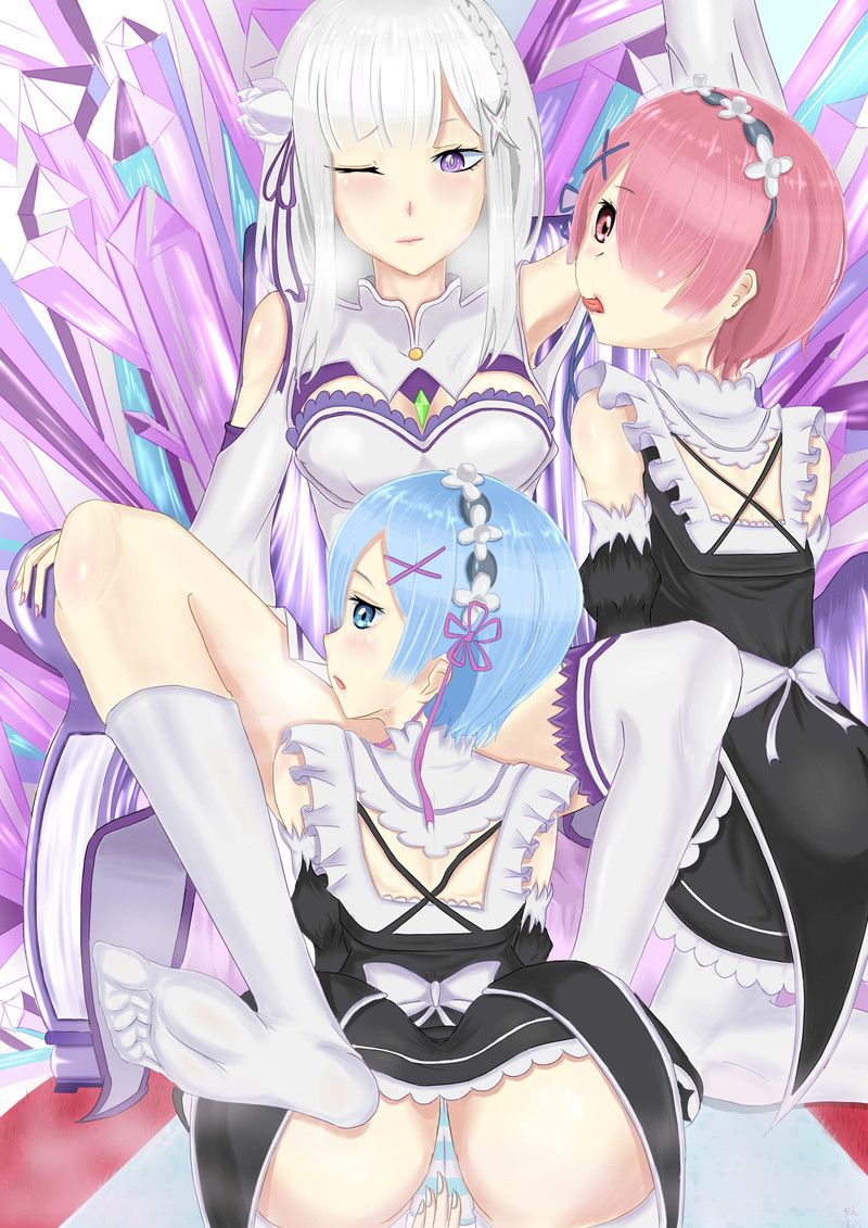 I give lamb and lily image and 3P eroticism image with the rem [Re: zero]! 15