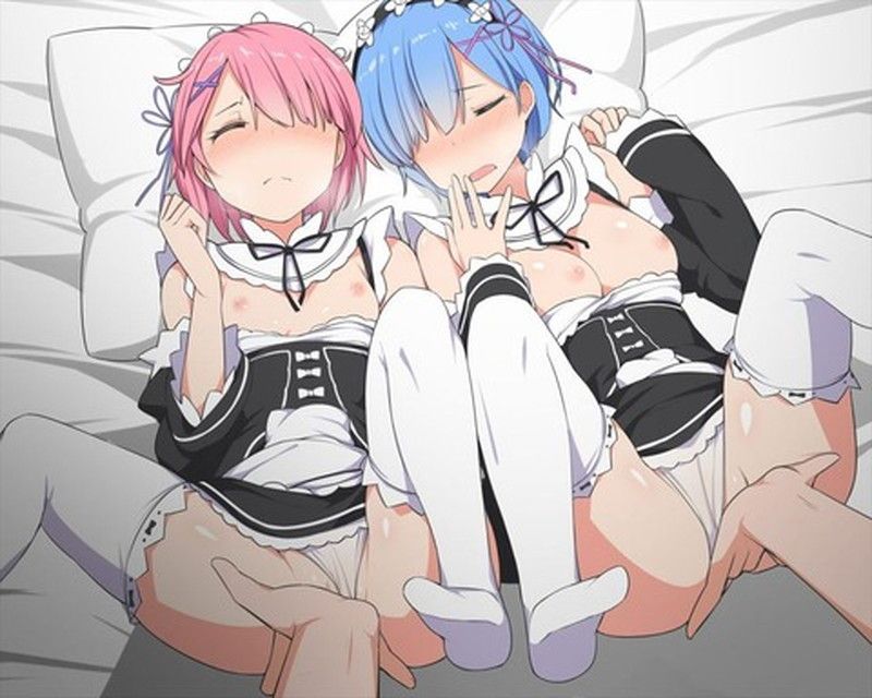 I give lamb and lily image and 3P eroticism image with the rem [Re: zero]! 6