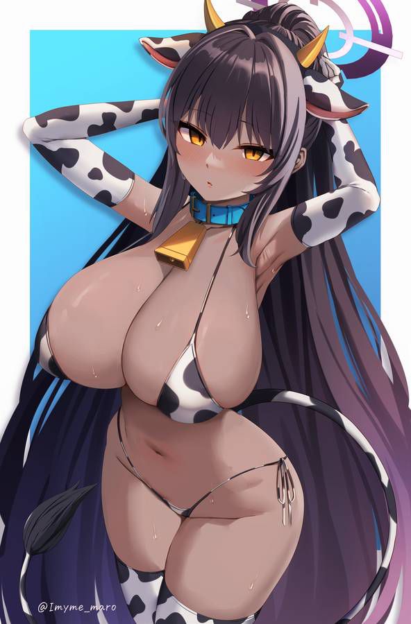 【Secondary image】 Sexy cow pattern bikini image summary that is not inferior to real dairy cows! No.09【20 Photos】 19