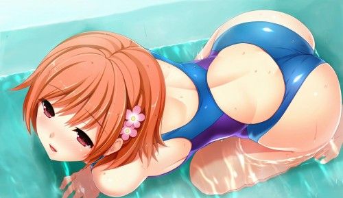 【Erotic Anime Summary】 Competitive swimsuit erotic image with a very tight and tight pat state [Secondary erotic] 1