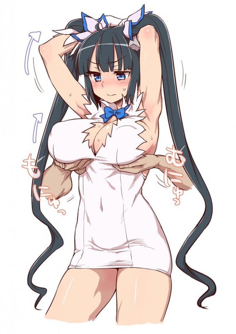 Please give me an eroticism image having sex with Hestia of Lolly big breasts [waits for Dan]! 34