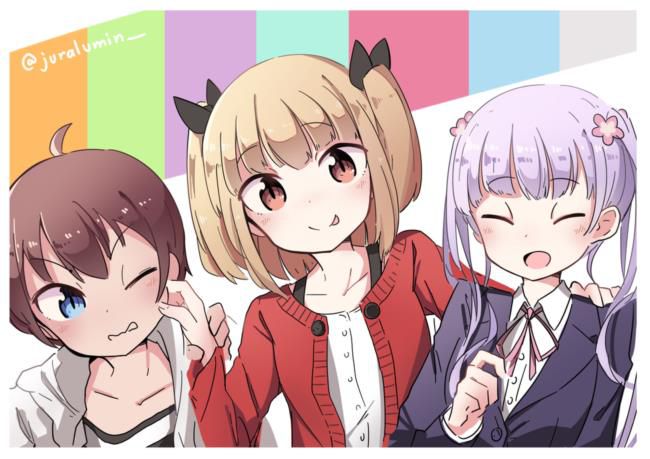 [lily] I want to see the lesbian eroticism image between girls of NEW GAME!! 22