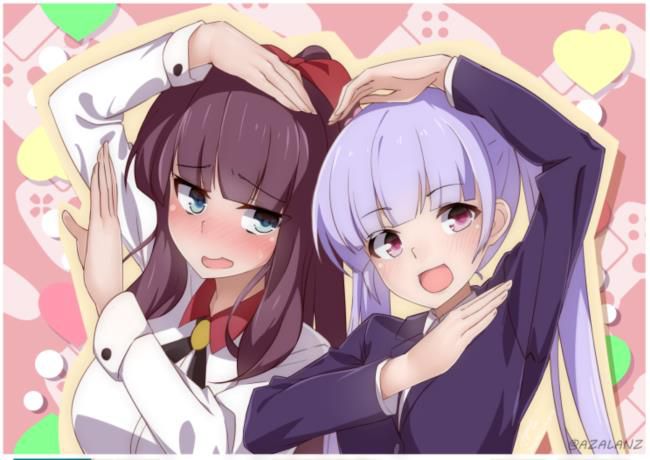 [lily] I want to see the lesbian eroticism image between girls of NEW GAME!! 23