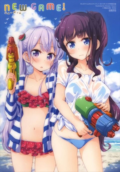 [lily] I want to see the lesbian eroticism image between girls of NEW GAME!! 3