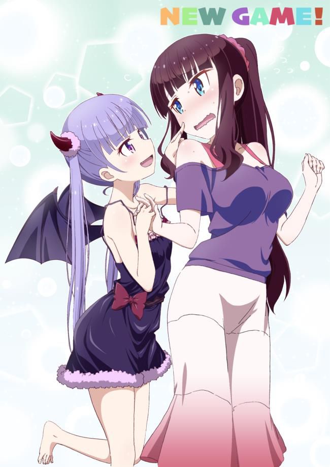 [lily] I want to see the lesbian eroticism image between girls of NEW GAME!! 37