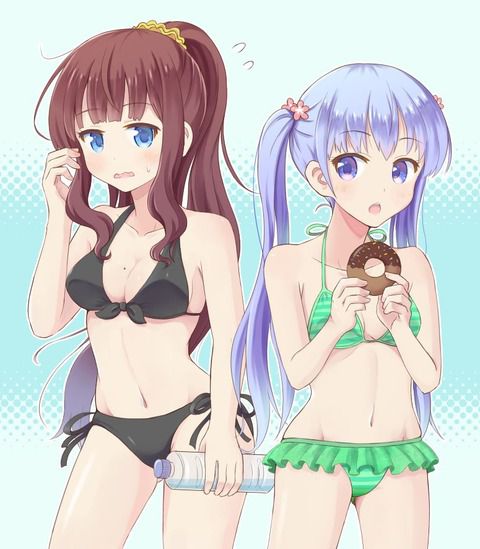 [lily] I want to see the lesbian eroticism image between girls of NEW GAME!! 4