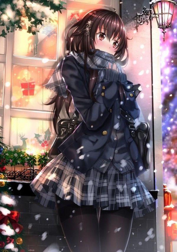 [the second] Fetish image of the beautiful girl of the muffler which wants to walk the side together in winter 17