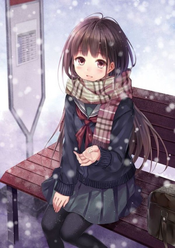 [the second] Fetish image of the beautiful girl of the muffler which wants to walk the side together in winter 35