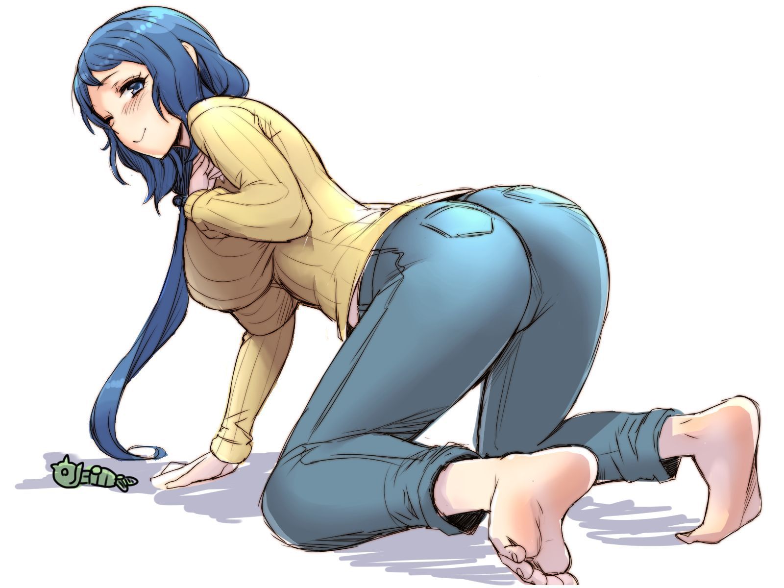 [the second, ZIP] please give me the rainbow image that a beautiful girl gets down on all fours! 41