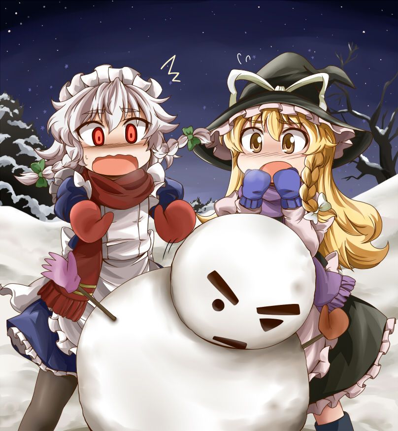 [winter solstice] 50 pieces of images of east character and the snowman 5